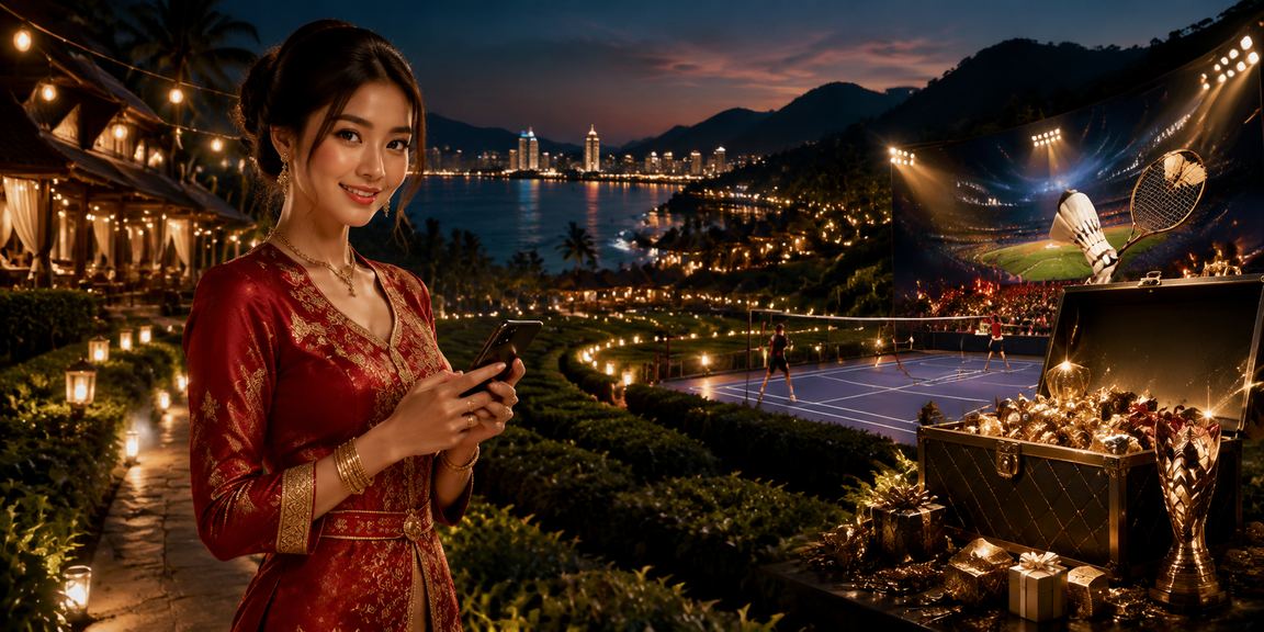 Langkawi user accessing an online casino via mobile device