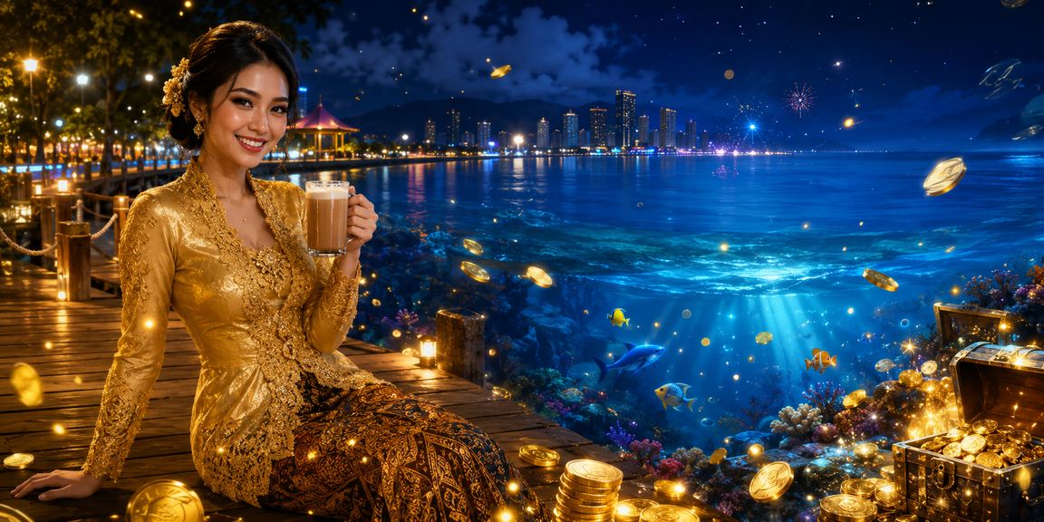 Malaysian user in kebaya attire playing a fishing game in Penang